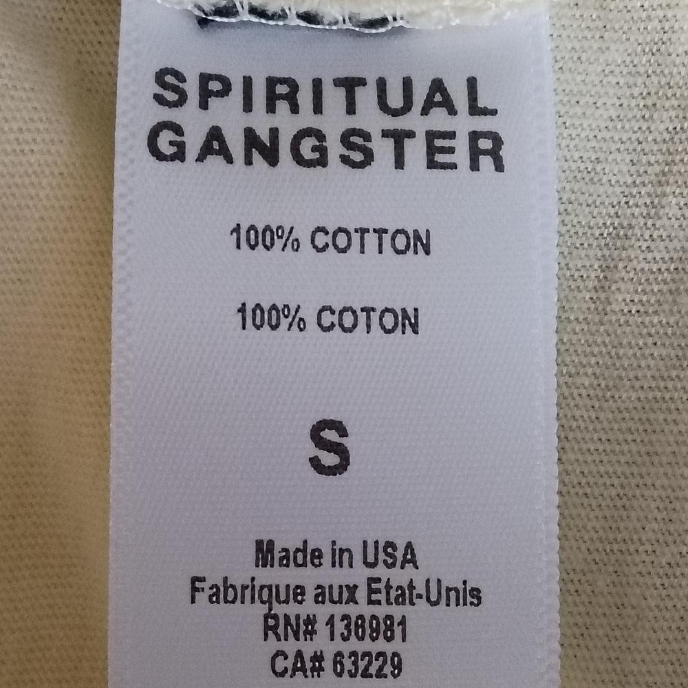 Spiritual Gangster High Vibes Jones Racer Tank in Mellow Yellow Cotton Size S - Picture 6 of 7